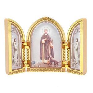 Tríptico de san Martín de Porres con ángeles, dos modelos