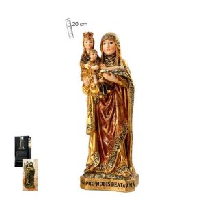 Figura triple, santa Ana con la Virgen María y el Niño Jesús