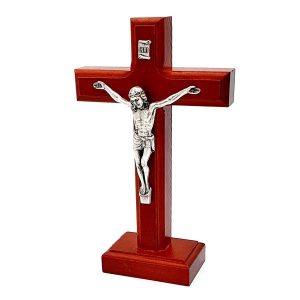 Crucifijo de madera de haya, 17 cm