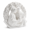 Figura Sagrada Familia resina blanco 12 cm lado 2