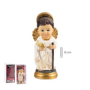 Figura Arcàngel sant Rafael, estil infantil, resina, 10 cm