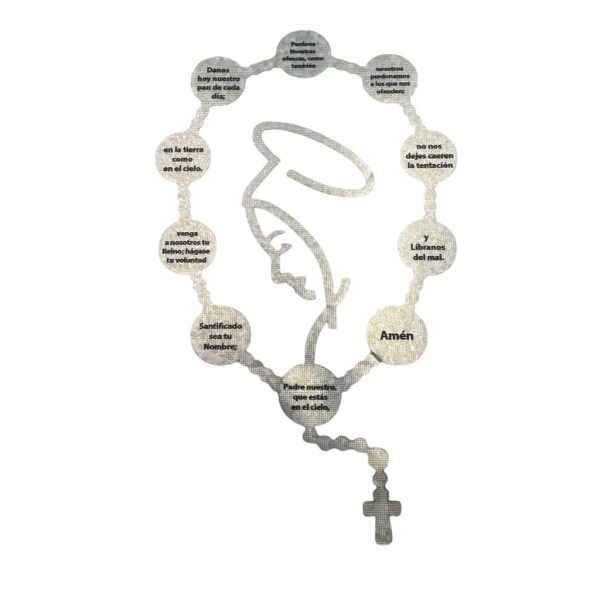 adhesivo silueta virgen padrenuestro
