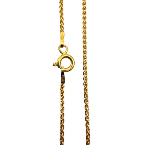 cadena eslabon trenzado circular oro