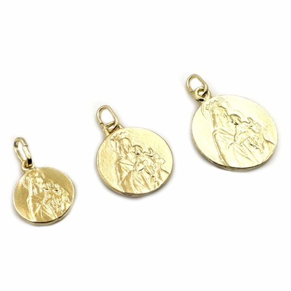 coleccion escapularios bano oro tres medidas