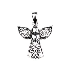 colgante angel plata