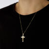 colgante crucifijo medalla san benito oro 18k modelo