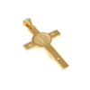 colgante crucifijo medalla san benito oro 18k reverso