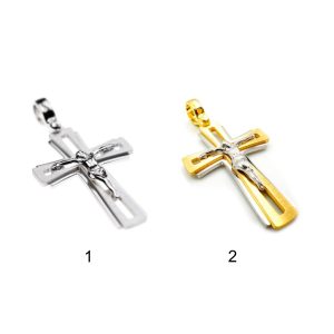 colgante crucifijo plata dos modelos