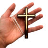colgante cruz comunion madera cordon