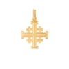 colgante cruz jerusalen con inscripcion oro 18k