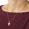 colgante cruz oro 18k ancha modelo