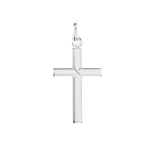 colgante cruz plata diseño atado