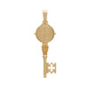 colgante llave san benito oro 18k