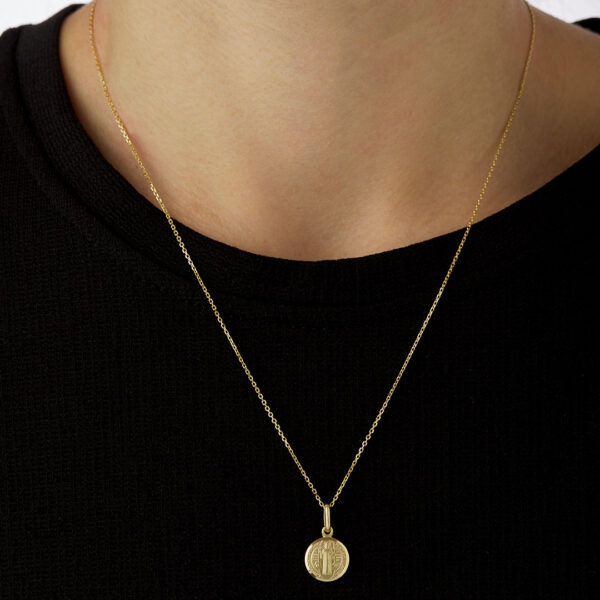 colgante medalla san benito or 18k 109653