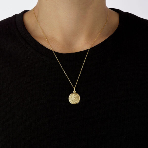 colgante medalla san miguel oro 18k 109656