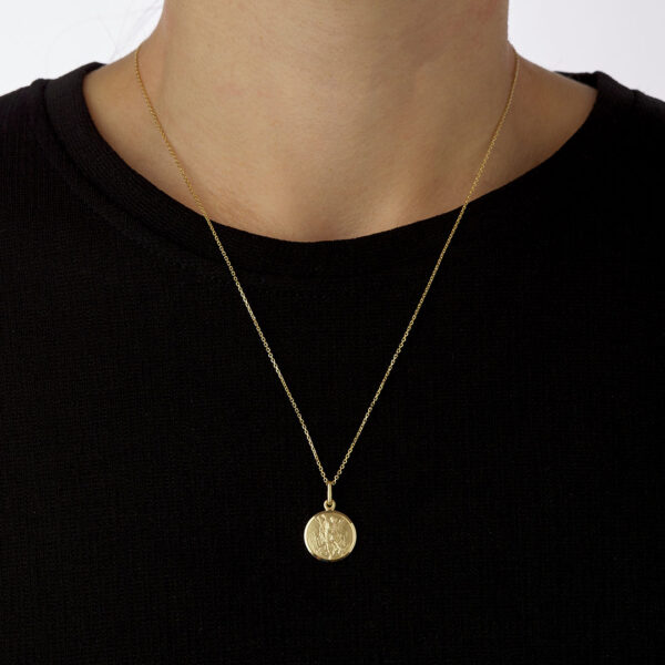 colgante medalla san miguel oro 18k 109657