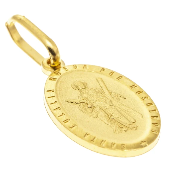 colgante santa eulalia oro inclinada