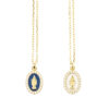 collar baño oro esmalte milagrosa