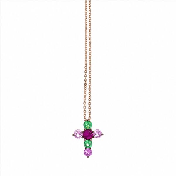collar circonitas colores