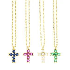 collar cruz circonitas colores catalogo