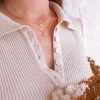 collar doble cadena con cruz de asturias y corazon modelo