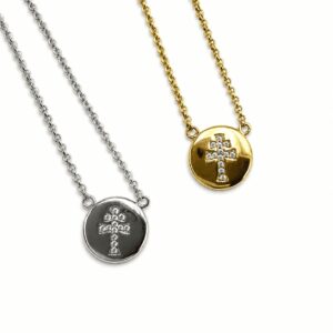 Collar medalla con cruz de Caravaca, plata 925, dos modelos