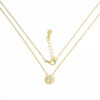 collar medalla cruz circonitas