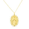 collar milagrosa acero dorado circonitas