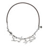 collar palomas libertad plata