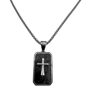 collar placa hombre