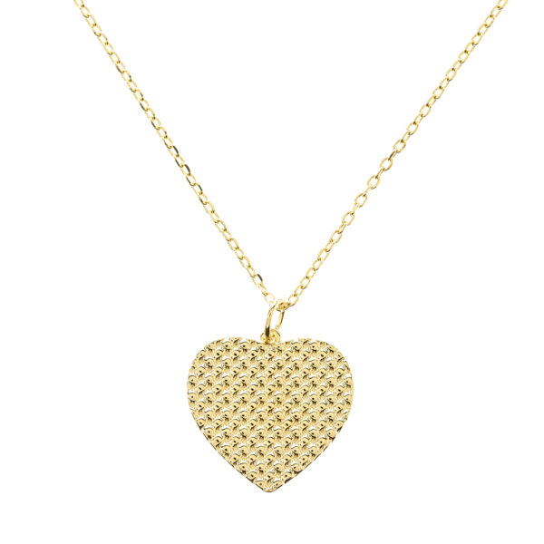 collar sagrado corazon acero inoxidable reverso dorado
