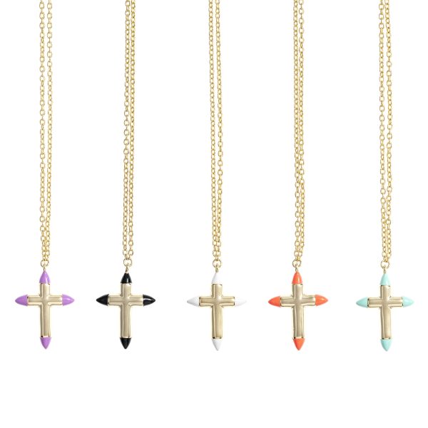 collares baño de oro esmalte