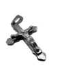 crucifijo acero inoxidable detalle pie