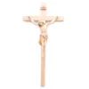 crucifijo en madera de tilo con ceras tierra siena 52 cm