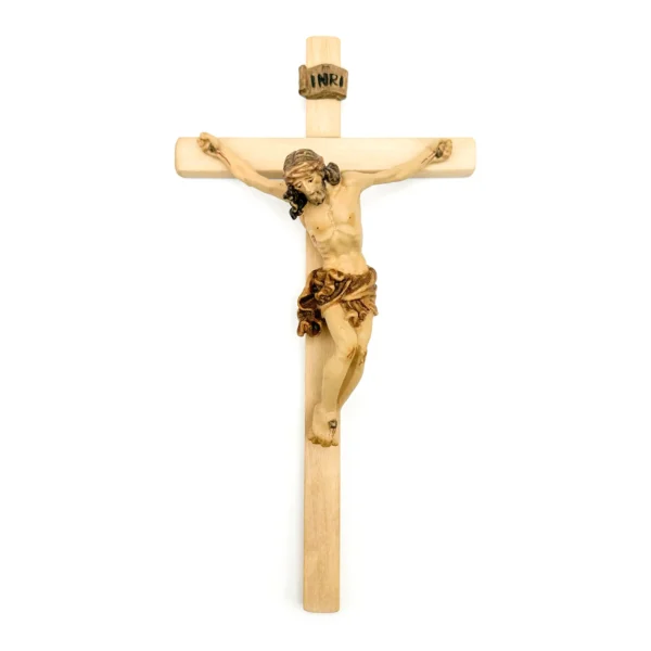 crucifijo madera de arce color marron