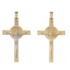 crucifijo san benito oro 18k 2 modelos