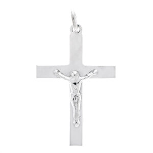 crucifijo sencillo plata