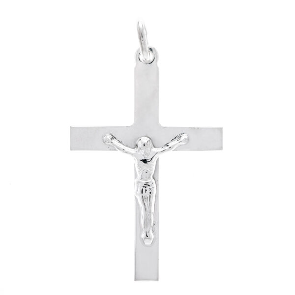 crucifijo sencillo plata