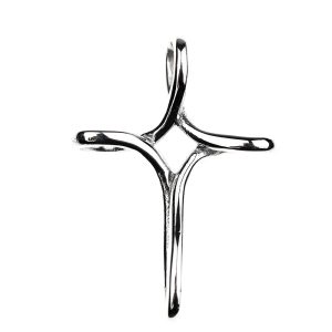 cruz colgante plata ensortijado