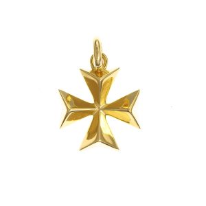 cruz malta baño oro