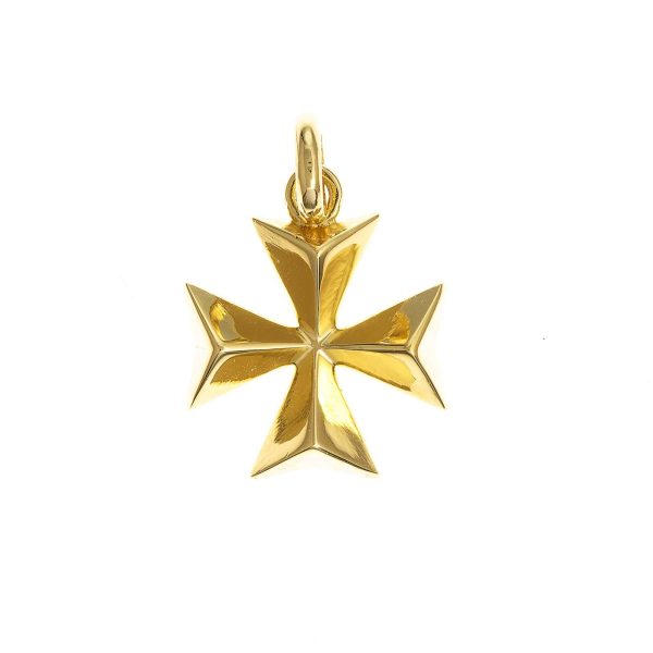 cruz malta baño oro