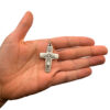cruz metal buen pastor mano