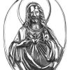 detalle medalla sagrado corazon jesus