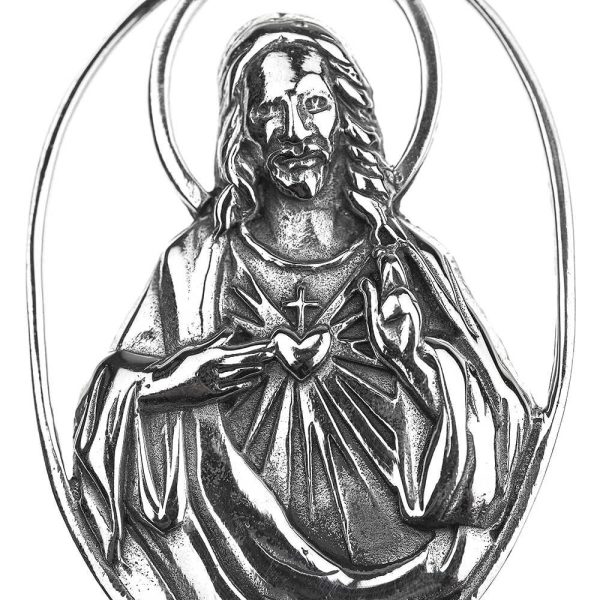 detalle medalla sagrado corazon jesus