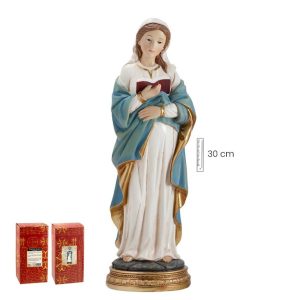 figura virgen embarazada con libro de 30cm