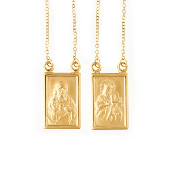 escapulario oro 18k 2