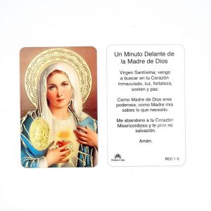 Estampa Cor de Maria amb medalla daurada