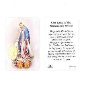 Estampa Miraculous Medal amb medalla daurada