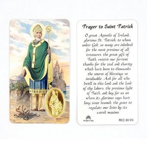 Estampa Saint Patrick amb medalla daurada