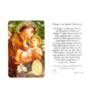Estampa Saint Anthony amb medalla daurada